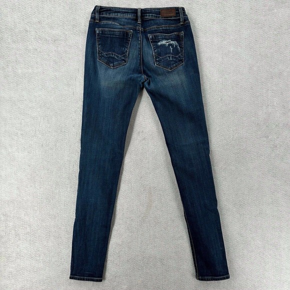 Cult of Individuality Womens 26X31 Jeans Zen Mid Rise Blue Skinny Distressed - Picture 2 of 15
